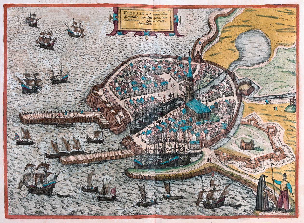 Flenish, Belgien - i "Civitates Orbis Terrarum" av Georg Braun, Köln 1617 av Georg Braun