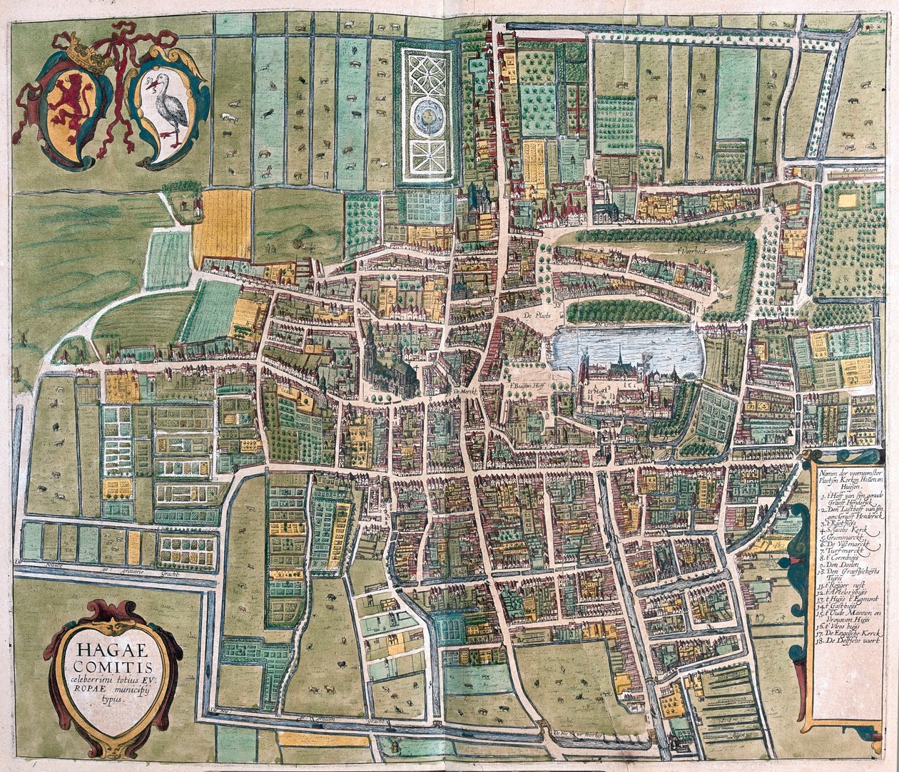 Haag, Nederländerna - i "Civitates Orbis Terrarum" av Georg Braun, Köln 1617 av Georg Braun