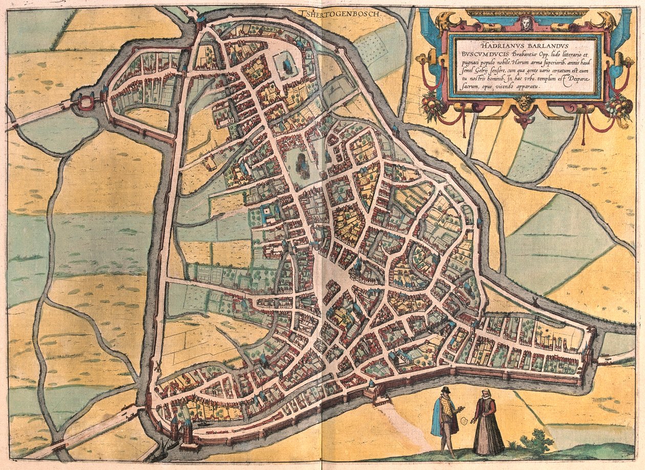 Hertogenbosch, Nederländerna - i "Civitates Orbis Terrarum" av Georg Braun, Köln 1617 av Georg Braun