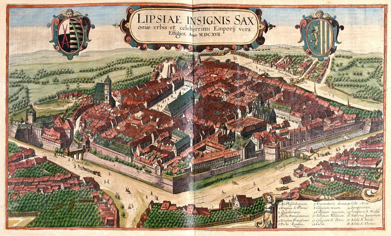 Leipzig (Lipsia), Tyskland - i "Civitates Orbis Terrarum" av Georg Braun, Köln 1617 av Georg Braun