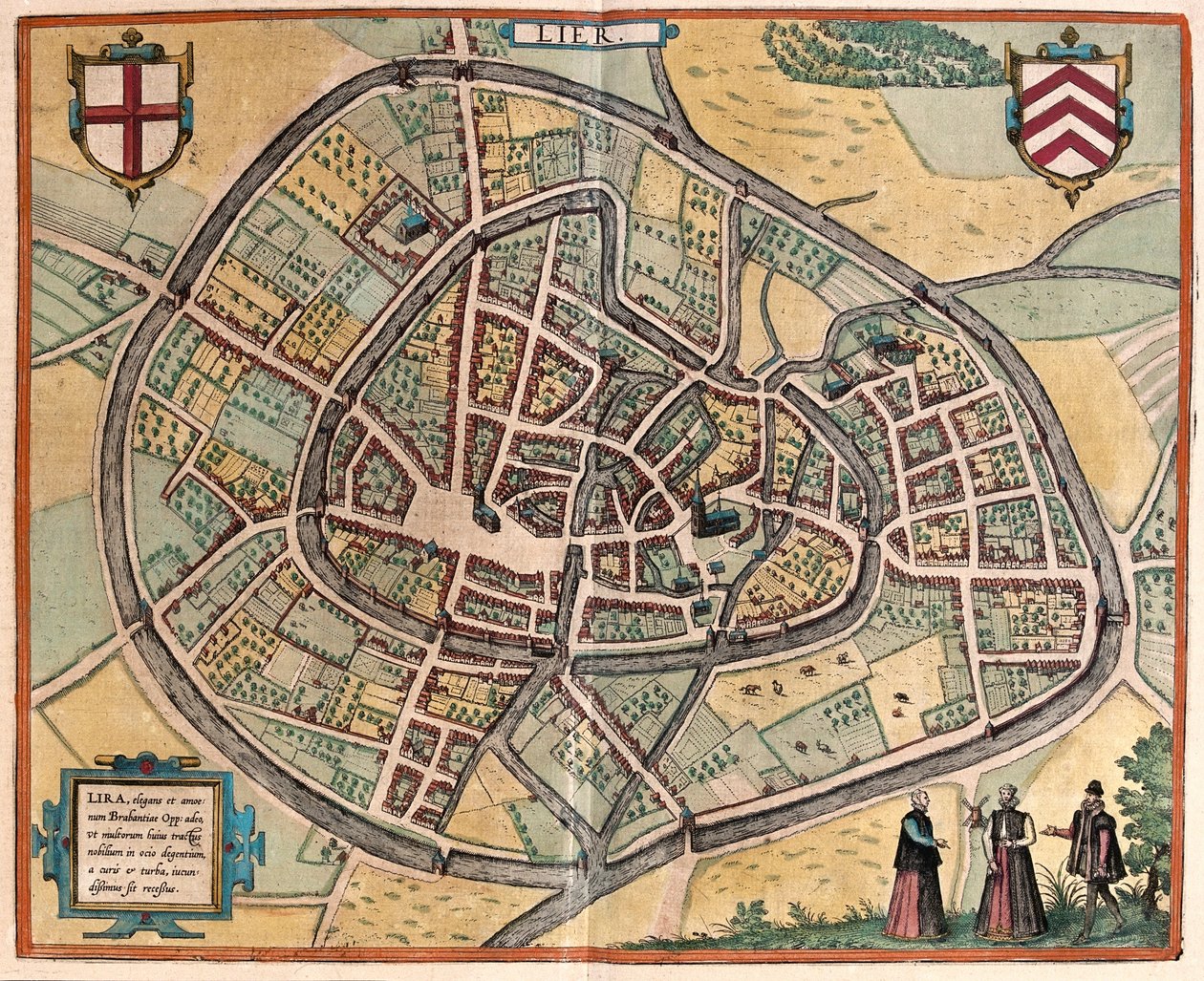 Lier, Belgien - i "Civitates Orbis Terrarum" av Georg Braun, Köln 1617 av Georg Braun
