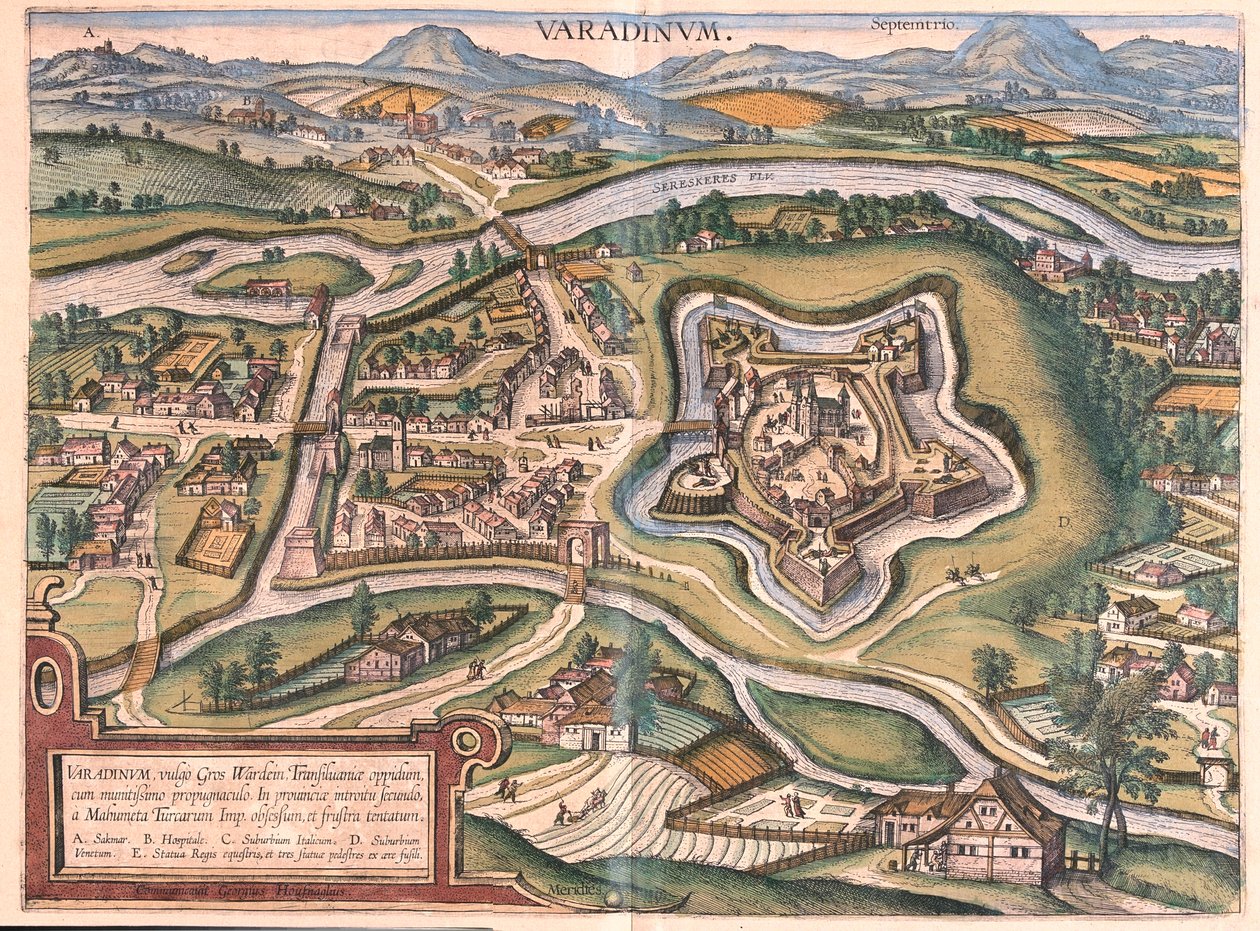 Oradea, Romany - i "Civitates Orbis Terrarum" av Georg Braun, Köln 1617 av Georg Braun