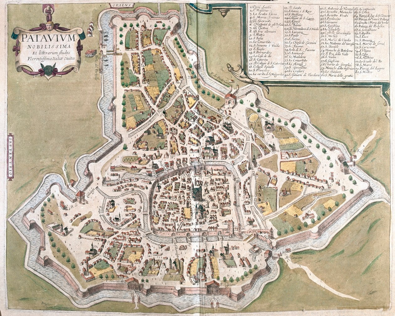 Padova, Italien - i "Civitates Orbis Terrarum" av Georg Braun, Köln 1617 av Georg Braun