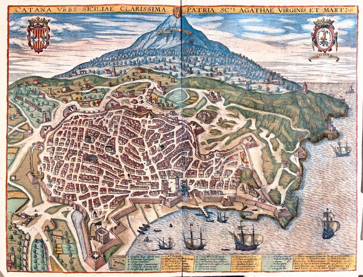 Palmanova, Italien - i "Civitates Orbis Terrarum" av Georg Braun, Köln 1617 av Georg Braun