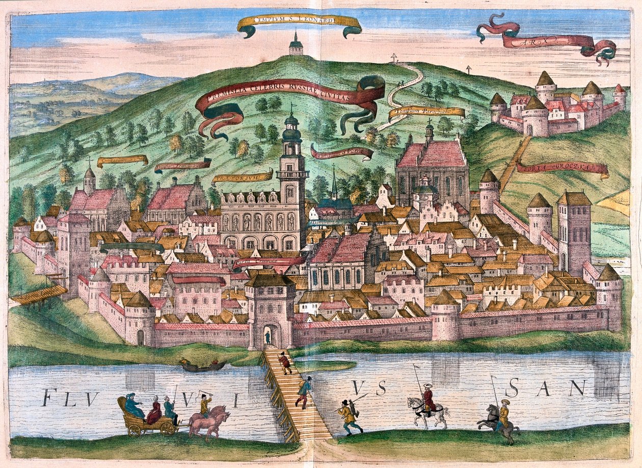 Przemysl, Polen - i "Civitates Orbis Terrarum" av Georg Braun, Köln 1617 av Georg Braun