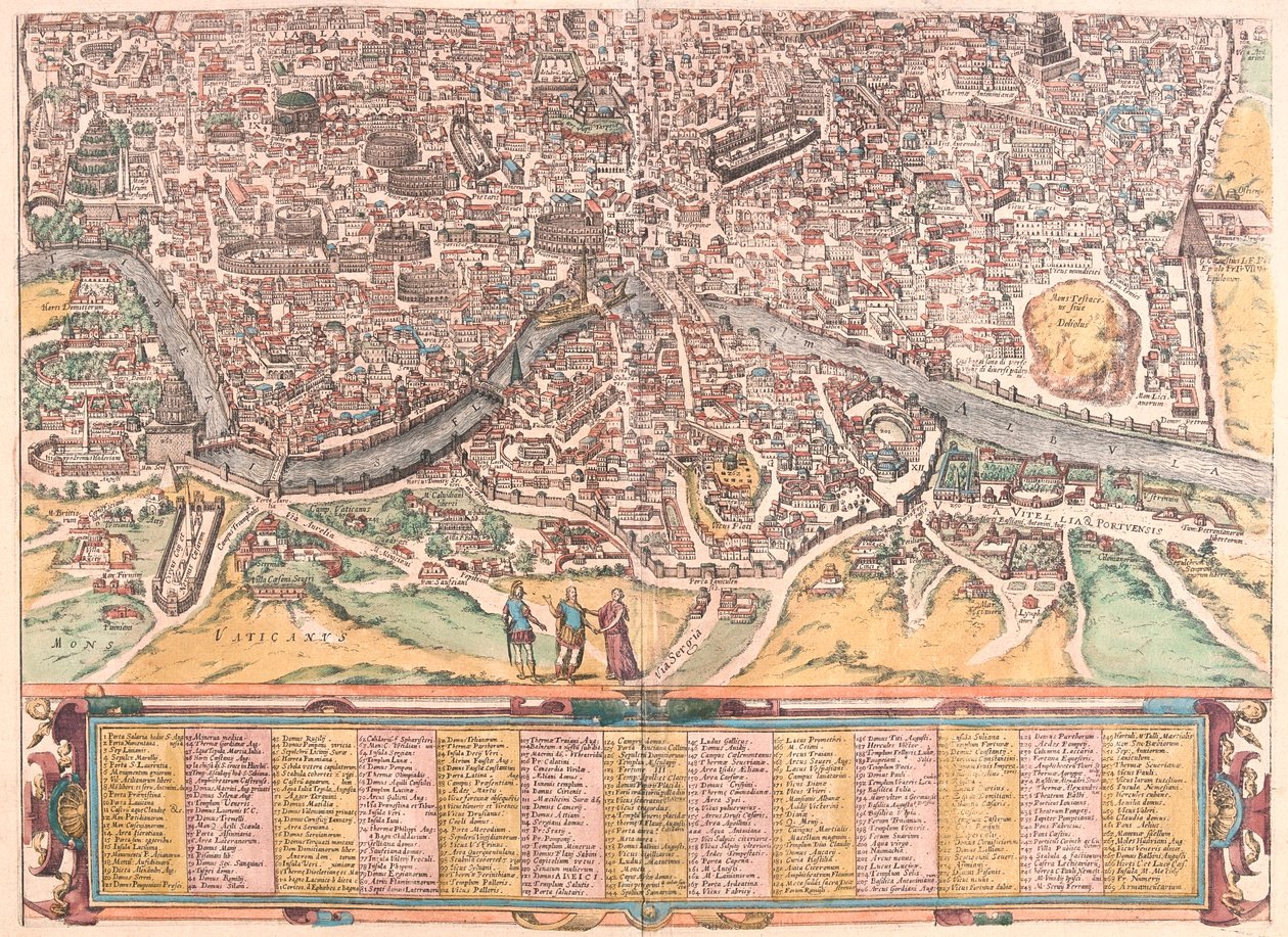 Roma, Italien - i "Civitates Orbis Terrarum" av Georg Braun, Köln 1617 av Georg Braun
