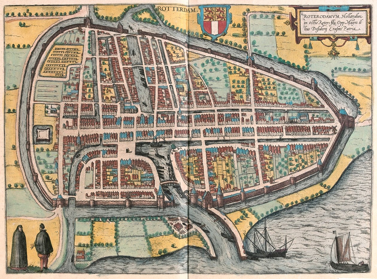 Rotterdam, Nederländerna - i "Civitates Orbis Terrarum" av Georg Braun, Köln 1617 av Georg Braun
