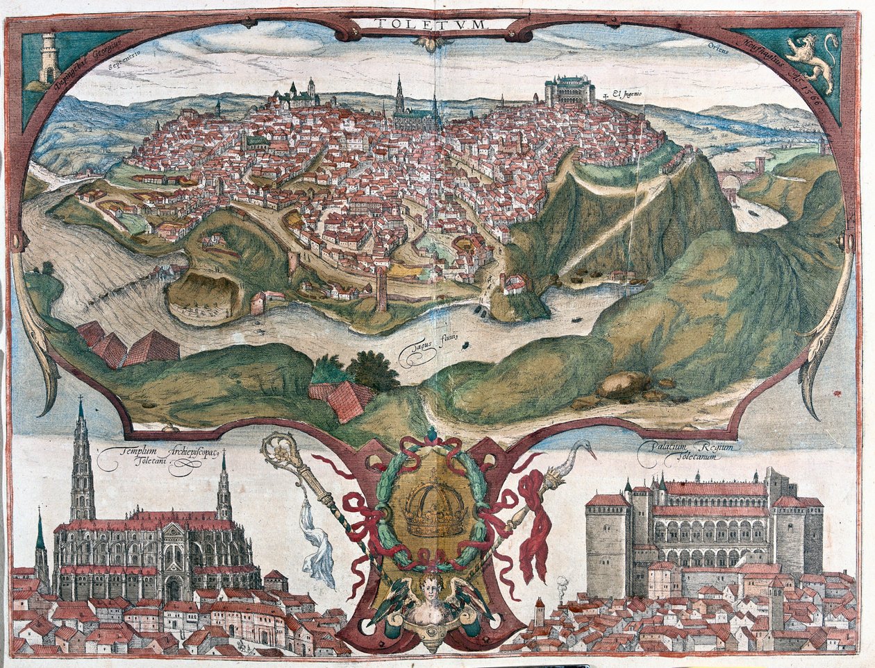 Toledo, Spanien - i "Civitates Orbis Terrarum" av Georg Braun, Köln 1617 av Georg Braun