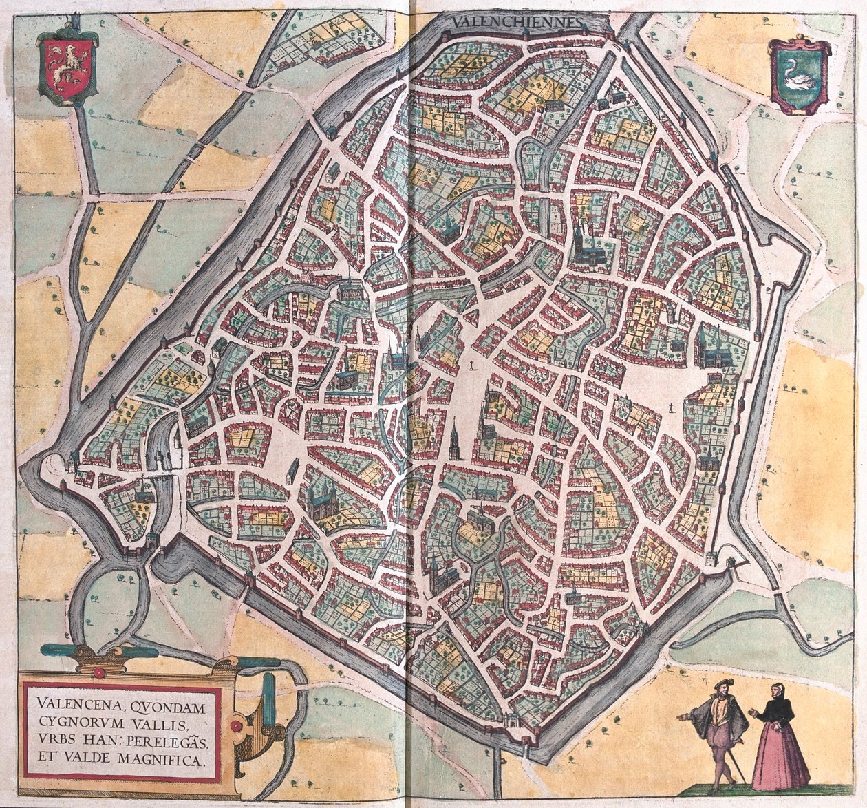 Valencena, Bryssel - i "Civitates Orbis Terrarum" av Georg Braun, Köln 1617 av Georg Braun