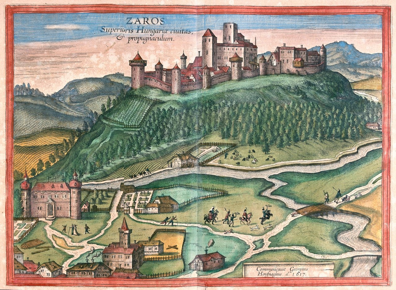 Zaros, Kreta - i "Civitates Orbis Terrarum" av Georg Braun, Köln 1617 av Georg Braun