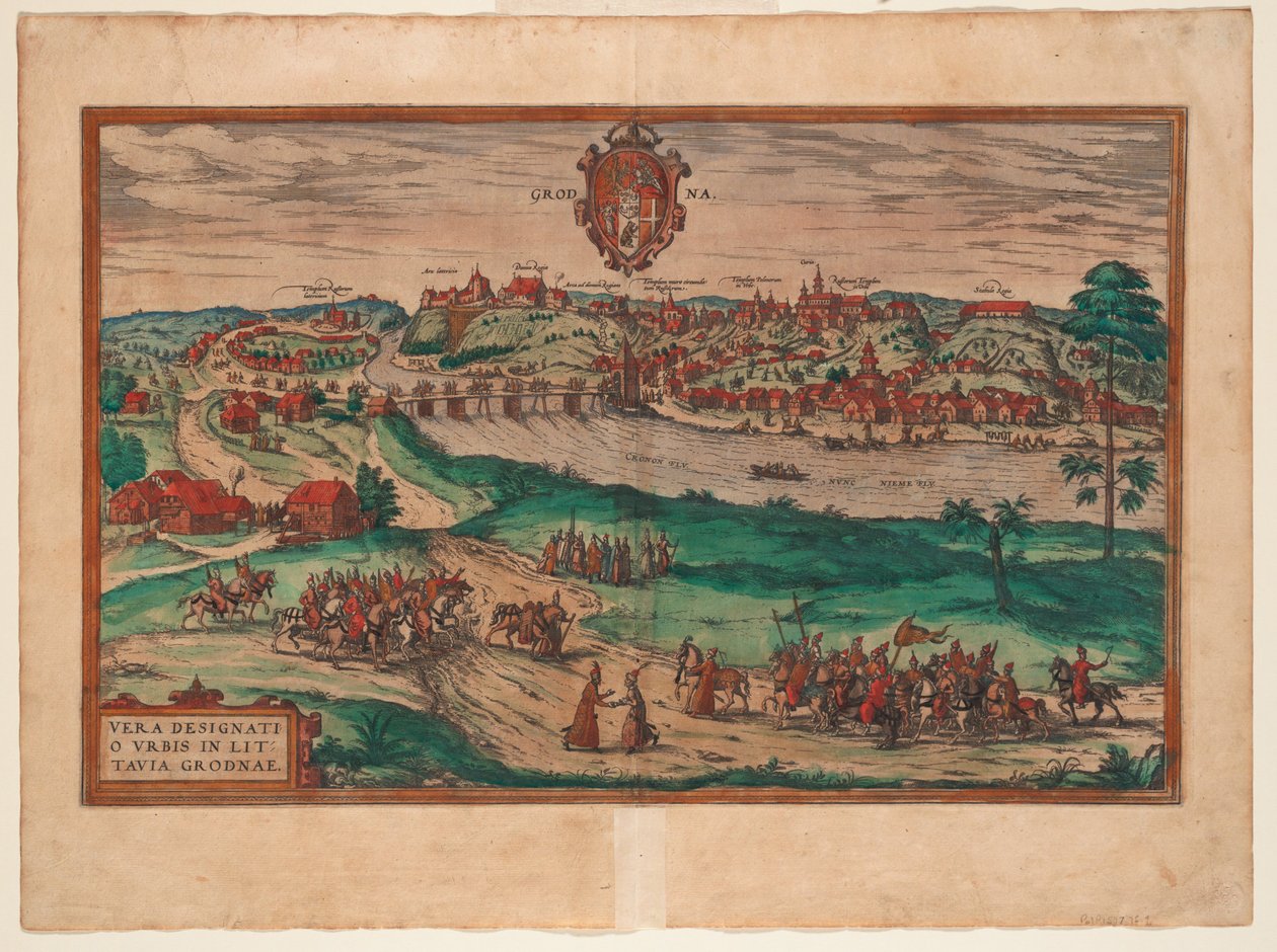 Grodno Från: Terrarium, 1577 av Georg Braun und Franz Hogenberg