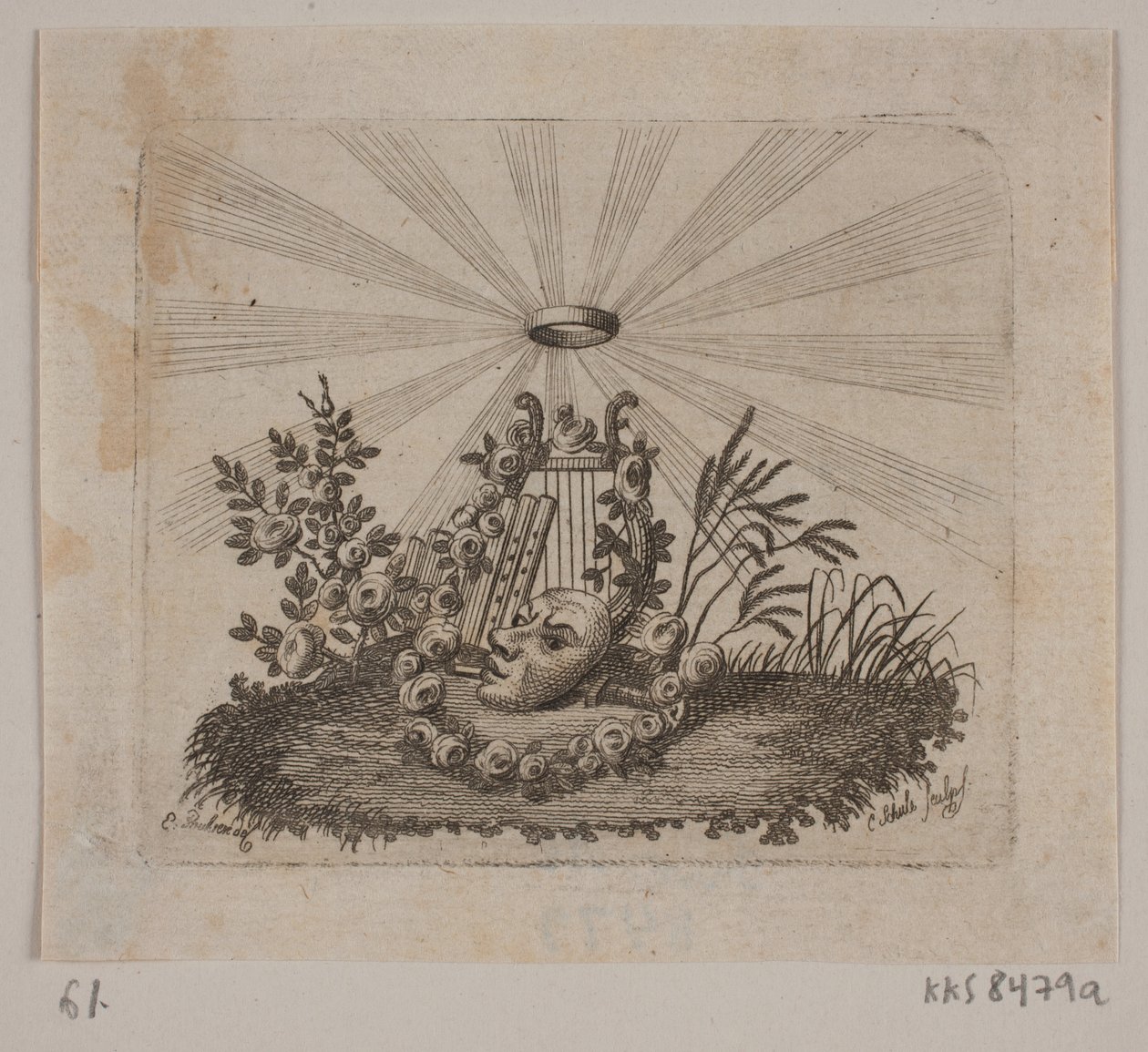 Vinjett för J. H. Wessels "Alla skrifter" av Georg Christian Schule