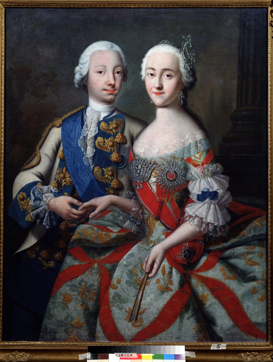 Porträtt av storhertig Piotr Feodorovich (som senare blev Peter III av Ryssland av Georg Christoph Grooth