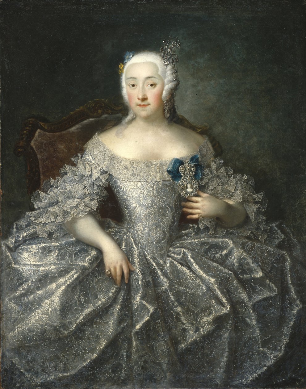Porträtt av grevinnan Varvara Alexeyevna Sheremetyeva 1711-1767, 1746 av Georg Christoph Grooth