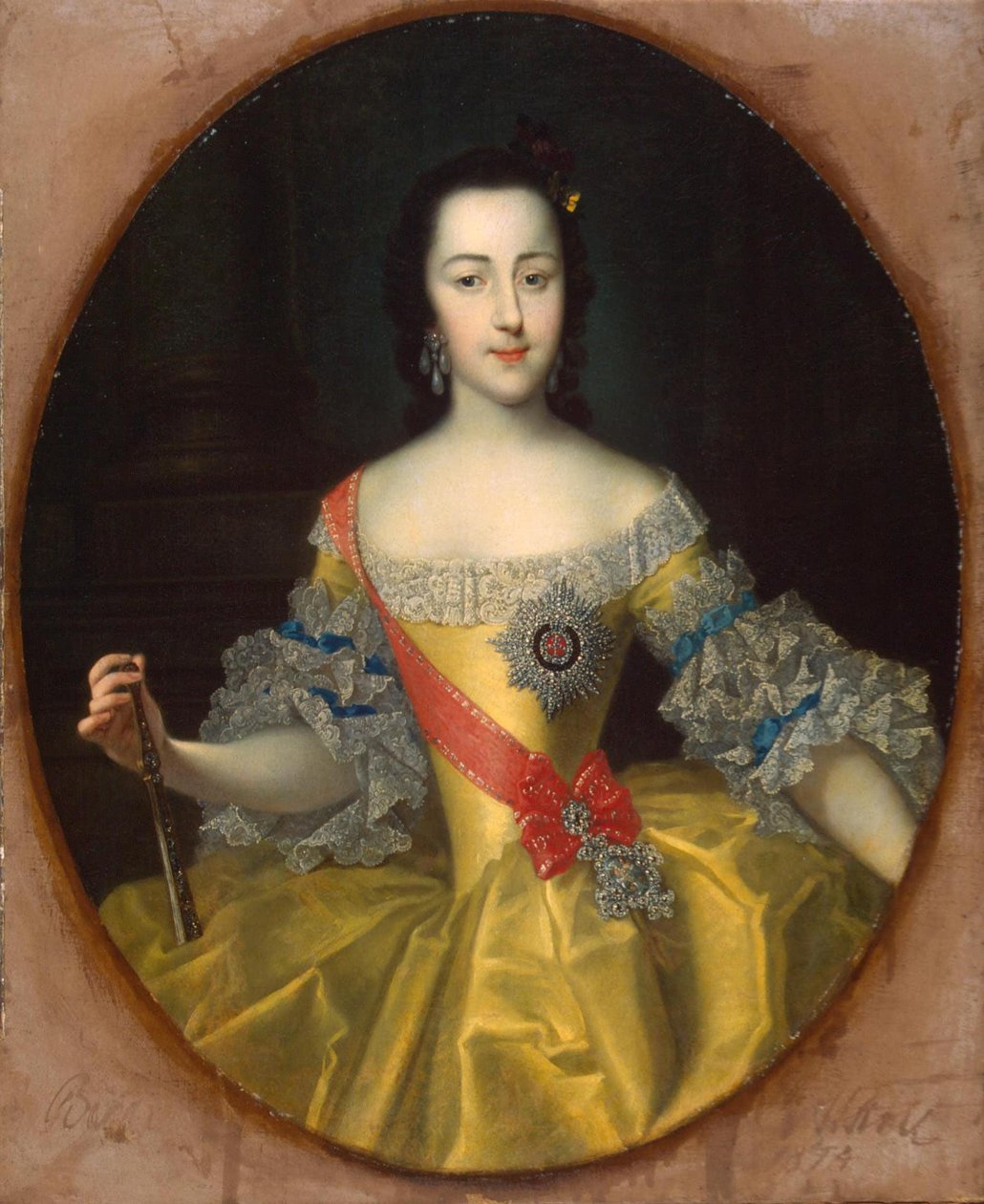 Porträtt av storhertiginnan Catherine Alexeyevna av Georg Cristoph Grooth