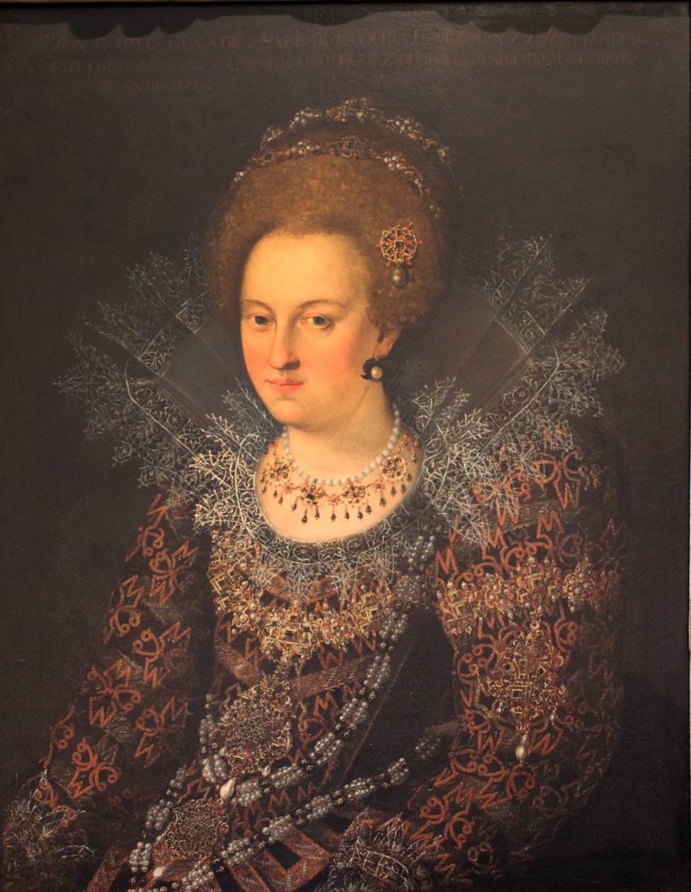 German: Porträt Barbara Sophia von Brandenburg Portrait Barbara Sophie of Brandenburg av Georg Donauer