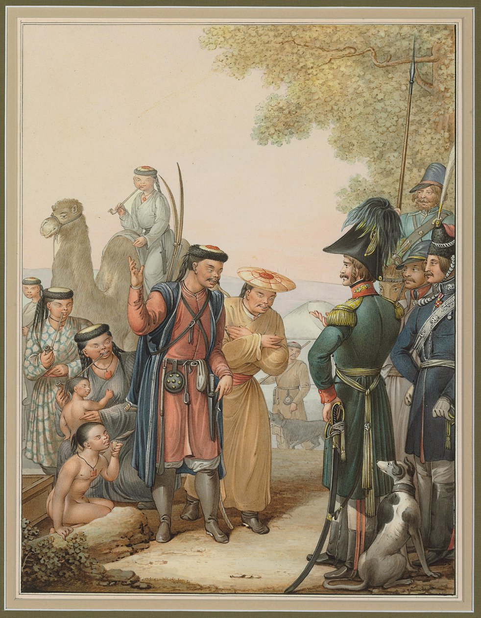 Kosacker och Kalmyks, av Georg Emanuel Opitz