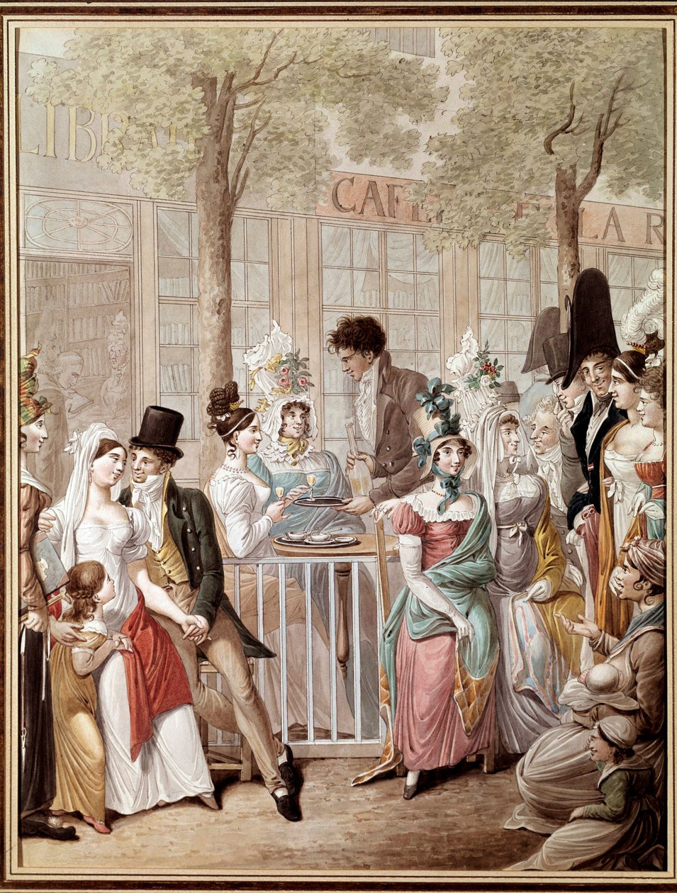 Terrassen på café de la Rotonde i Paris 1814. Litografi av George Emanuel Opitz (1775-1841). Paris, Musée Carnavalet av Georg Emanuel Opitz