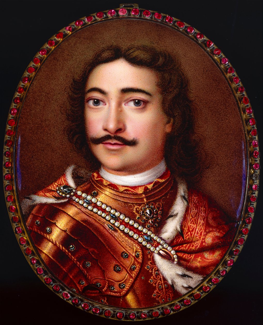 Porträtt av kejsar Peter I den store 1672-1725. av Georg Friedrich Dinglinger