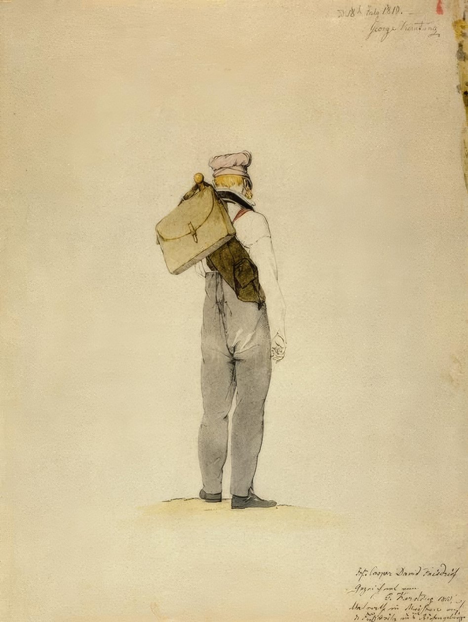 C.D. Friedrich på en fotresa i Giant Mountains av Georg Friedrich Kersting