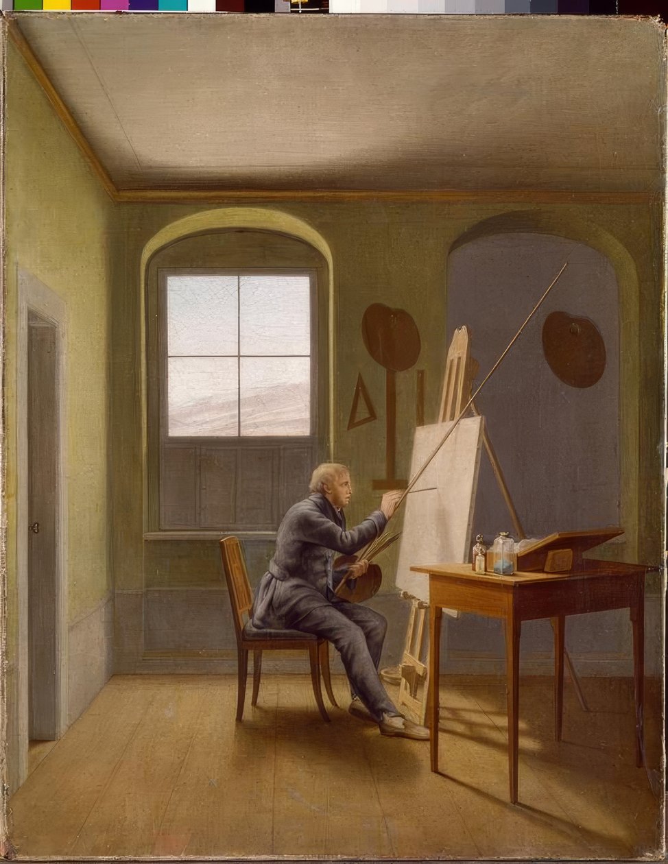 Caspar David Friedrich i sin studio av Georg Friedrich Kersting