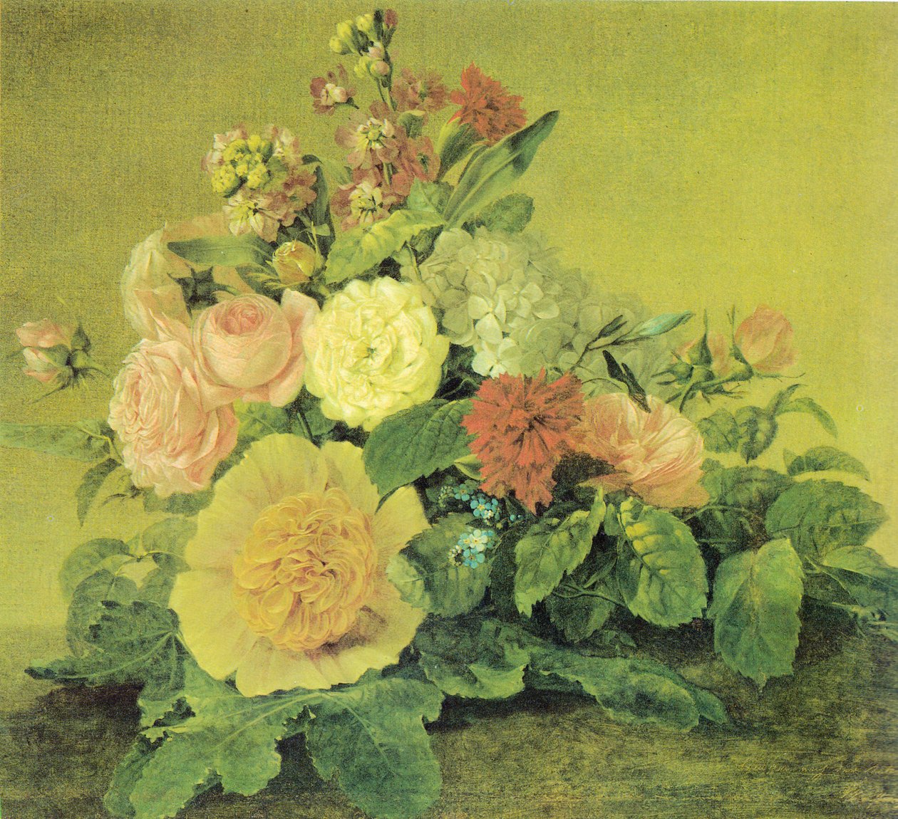 Tyska: Blumenstillleben Stilleben med blommor av Georg Friedrich Kersting