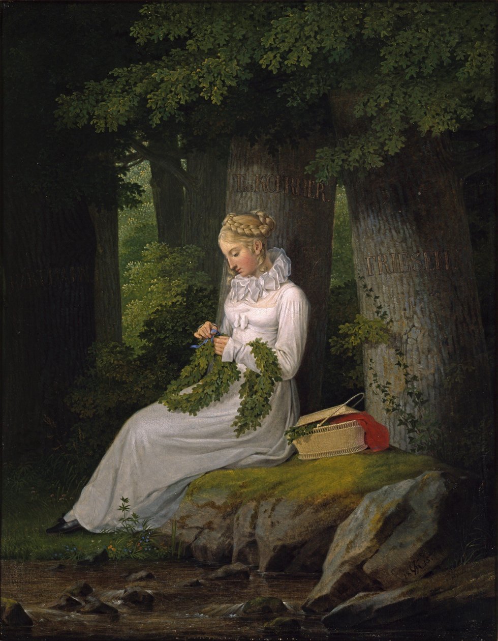 Tyska: Die Kranzwinderin Kransmakaren av Georg Friedrich Kersting