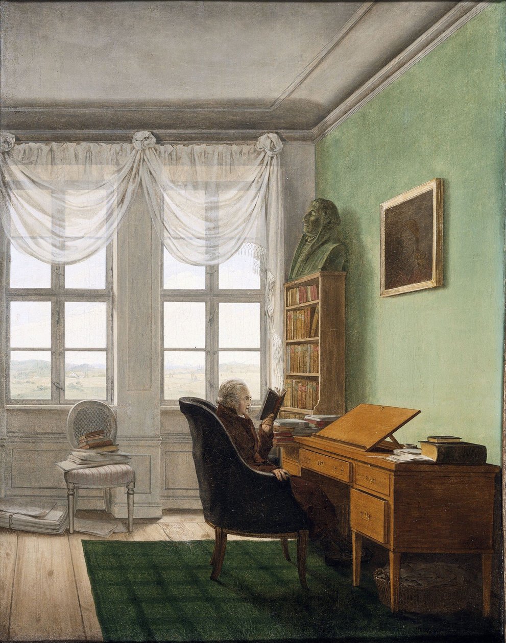 Tyska:  Reinhards Studierstube Cout-själavårdaren Reinhards arbetsrum av Georg Friedrich Kersting