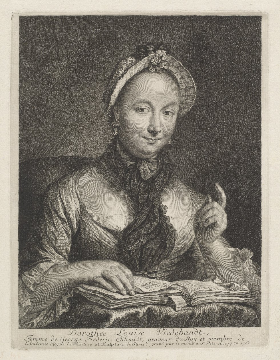 Dorothée Louise Viedebandt (Konstnärens fru) av Georg Friedrich Schmidt