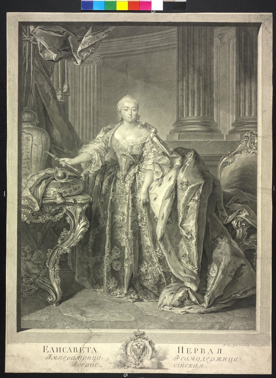 Kejsarinnan av Ryssland Elisabeth Petrowna av Georg Friedrich Schmidt