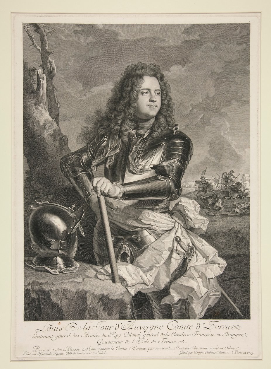 Porträtt av Louis de la tour d av Georg Friedrich Schmidt