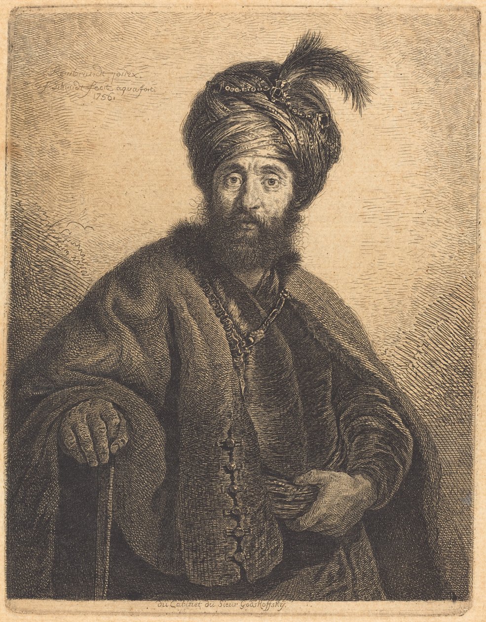 Persern av Georg Friedrich Schmidt after Rembrandt van Rijn