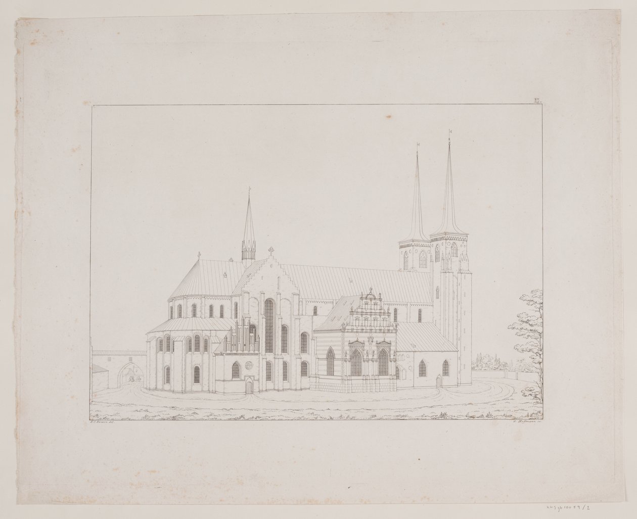 Danska: Roskilde domkyrka sedd från norr av Georg Hoffmann