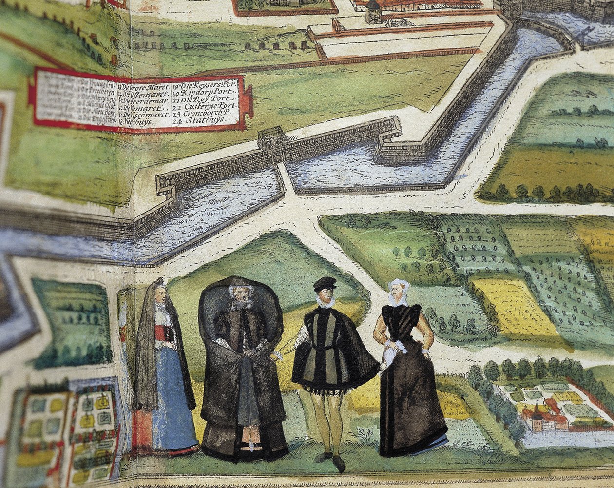 BRAUN, George (1541-1622). ORTELIUS, Abraham (1527-1598). HOGENBERG, Franz (1535-1590). Civitatis Orbis Terrarum (Theatrum orbis terrarum). 1572-1617. Antwerpen (1572). Nedre detalj. Volym I. Etsning. SPANIEN. KASTILIEN OCH LEON. Salamanca. Salamancas univ av Georg Hogenberg Franz (1535 90) & Ortelius Abraham (1527 98) Braun