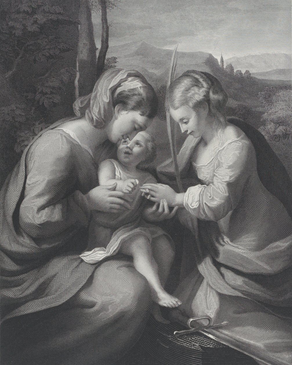 Saint Catherines mystiska äktenskap, ca. 1831. av Georg Jacob Felsing