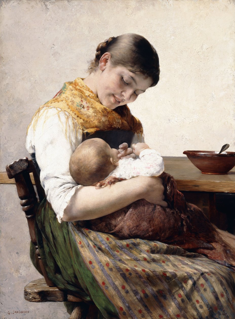 Mamma och barn av Georg Jacobides