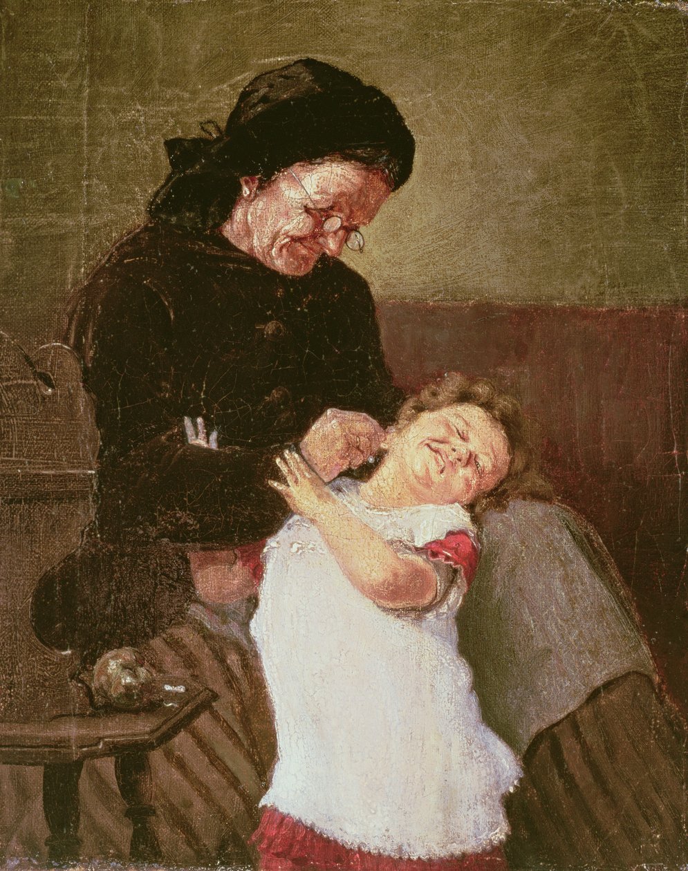 The Naughty Girl (olja på duk) av Georg Jakobides