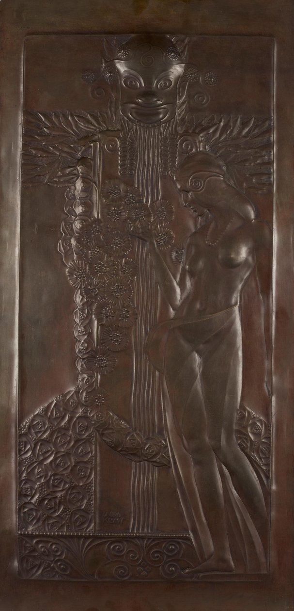 Nymf och satyr av Georg Klimt
