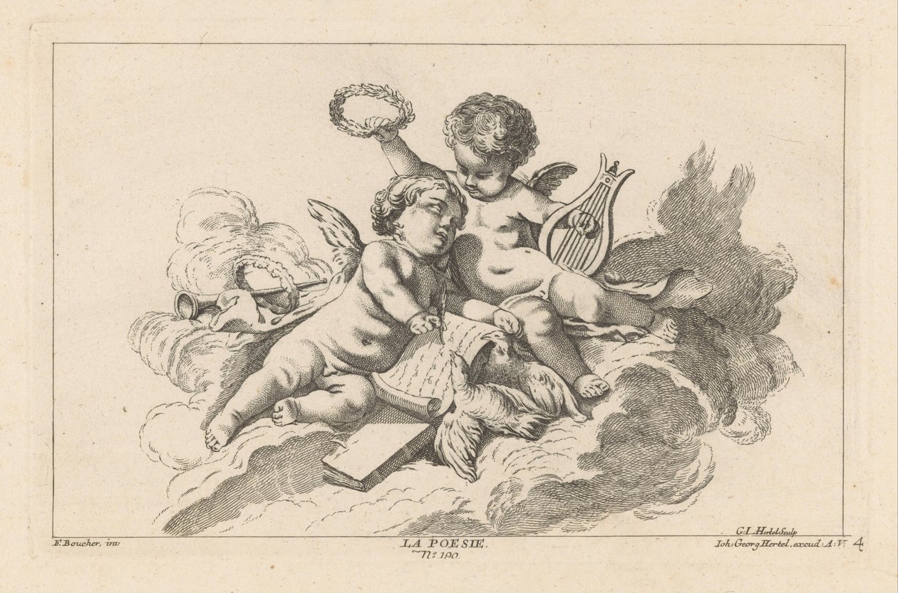 Poëzie La Poesie (titel på objekt) Livre des Arts (serietitel) av Georg Leopold Hertel