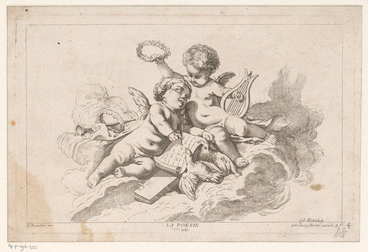 Poëzie La Poesie (titel på objekt) Livre des Arts (serietitel) av Georg Leopold Hertel