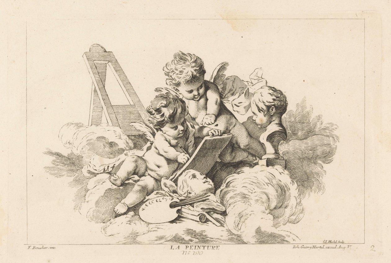 Schilderkunst La Peinture (titel på objekt) Livre des Arts (serietitel) av Georg Leopold Hertel