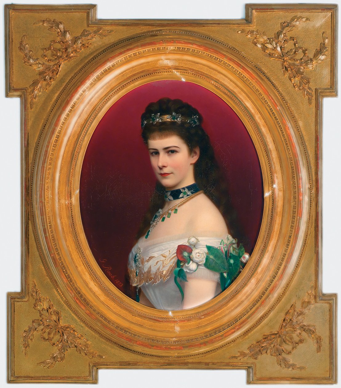 Porträtt av Elisabeth av Bayern med Diadem, före 1885 av Georg Martin Ignaz Raab