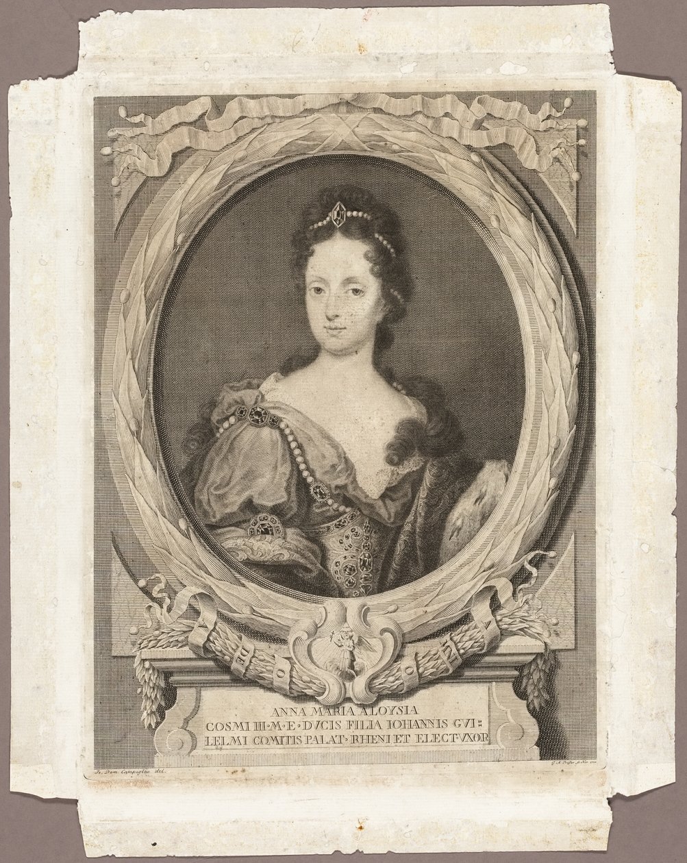 Anna Maria Luisa av Georg Martin Preissler