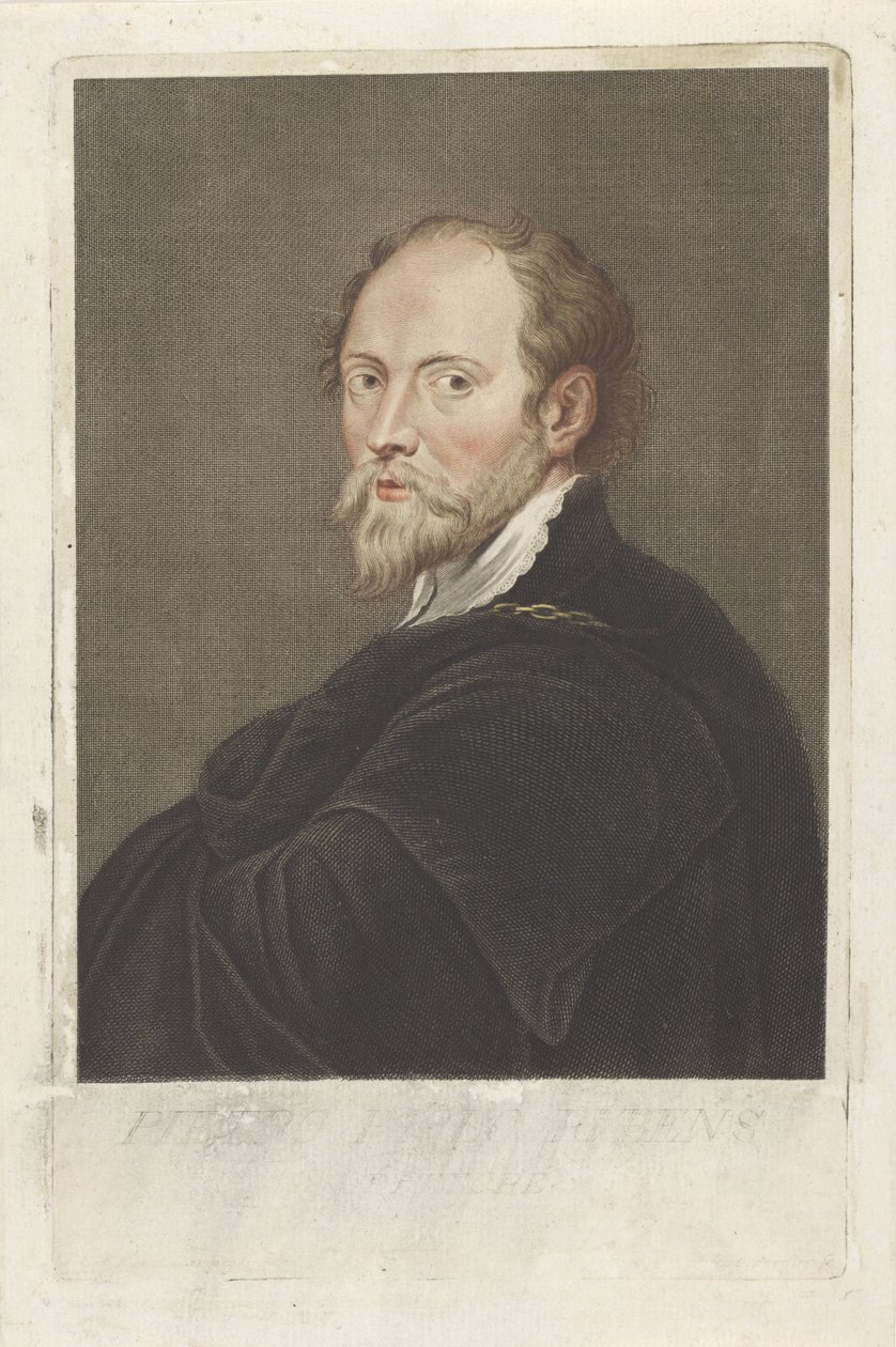 Porträtt av konstnären Peter Paul Rubens Porträtt av konstnärer (serietitel) av Georg Martin Preissler