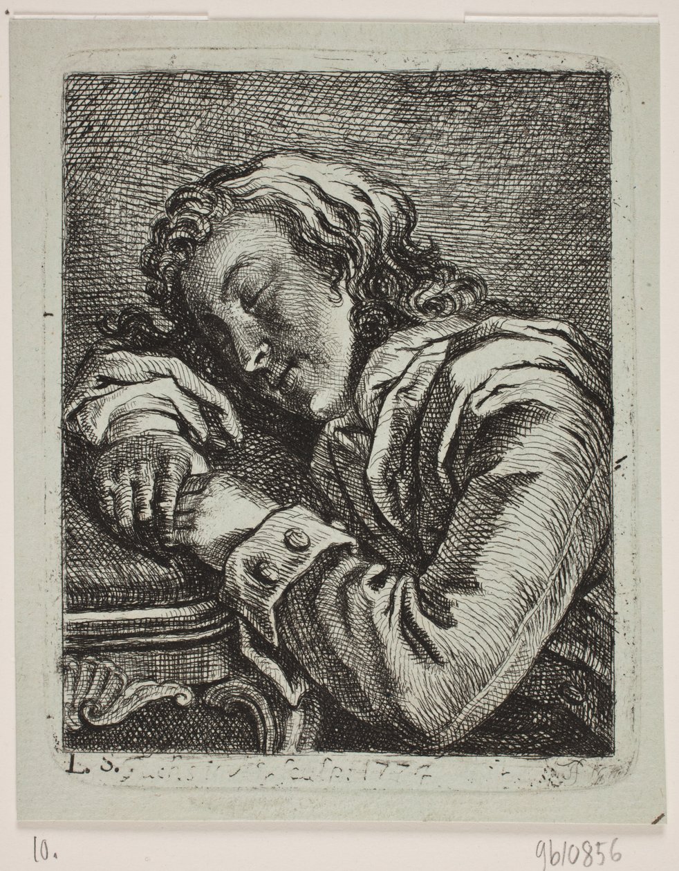 En sovande man av Georg Mathias Fuchs