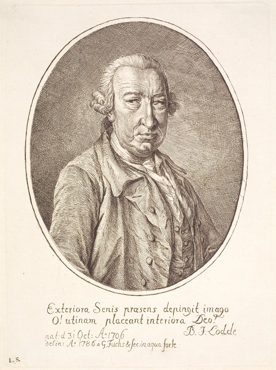 Porträtt av Barthold Johan Lodde, översättare av Georg Mathias Fuchs