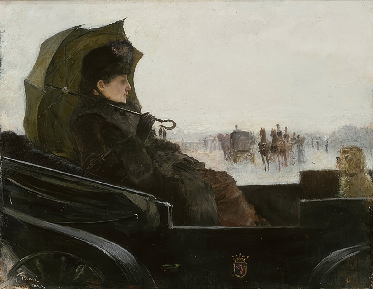 Dam i Landau, Paris. Omkring 1881-83 av Georg Pauli