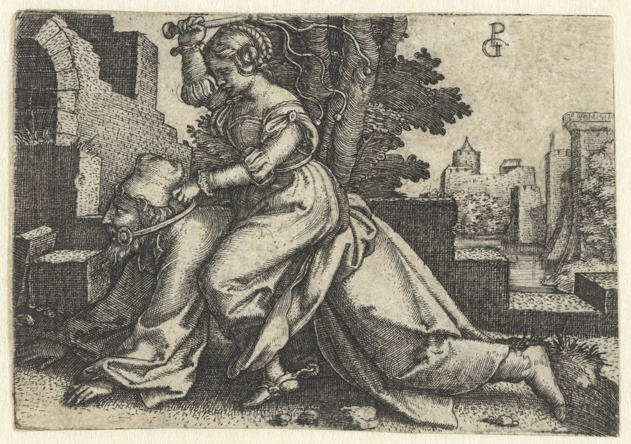 Aristoteles och Phyllis (Campaspe) av Georg Pencz