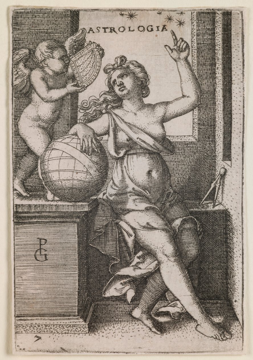 Astrologia, från serien "The Liberal Arts" av Georg Pencz
