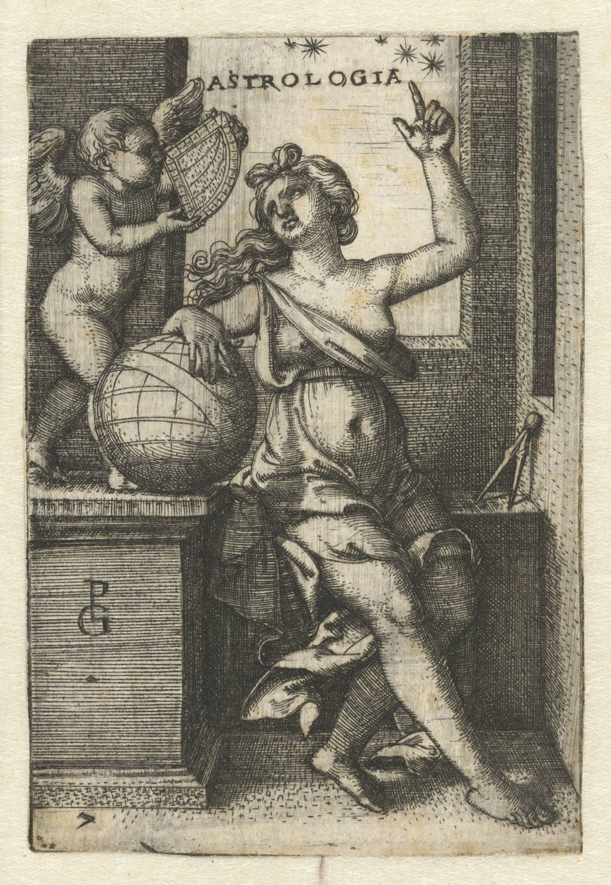 Astronomi Astrologi (titel på objekt) Seven Liberal Arts (serietitel) av Georg Pencz